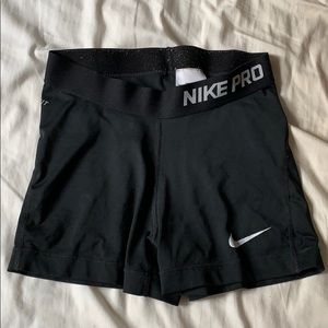 Black nike pro shorts
